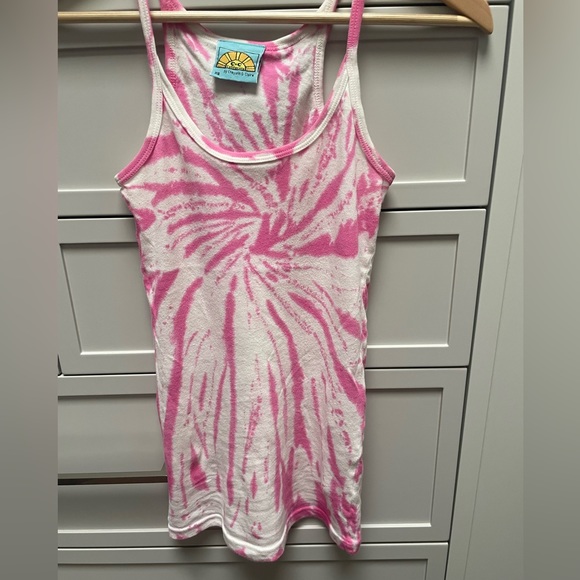 Pink tie dyed tank - Picture 1 of 3